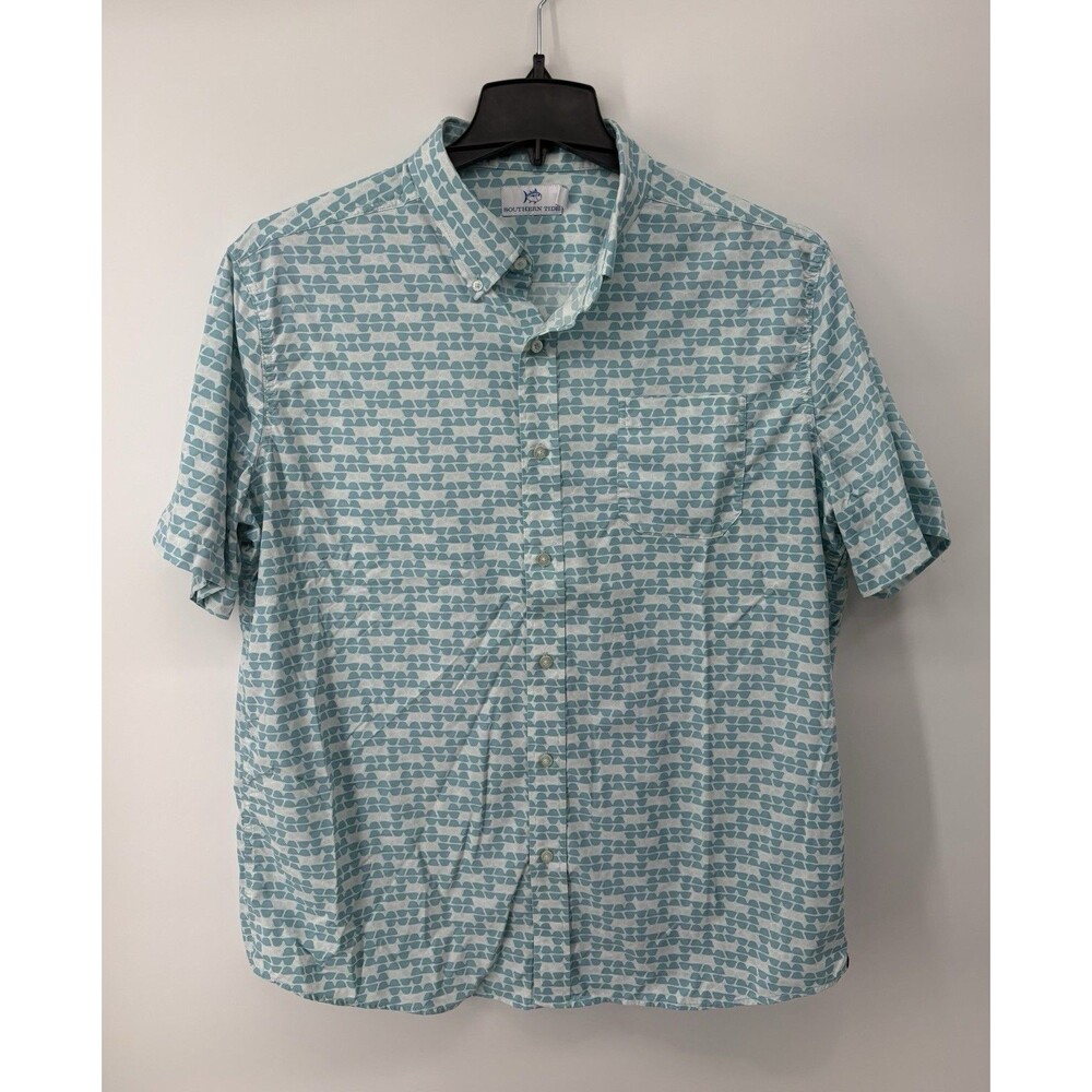 Southern Tide Men’s Sunglasses Graphic Short Sleeve Button Up Shirt Size XL